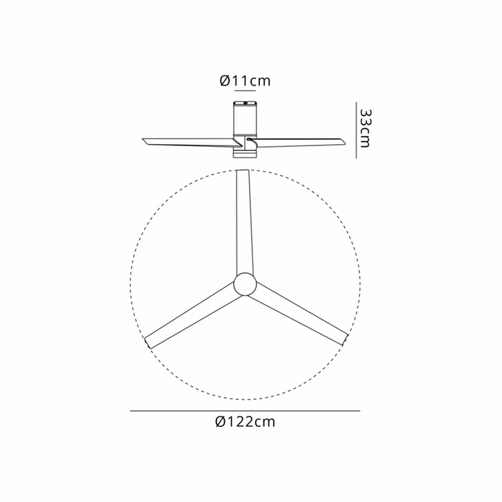 Mantra Up And Down White Led Ceiling Fan Light Complete With Remote - 2700-5000K