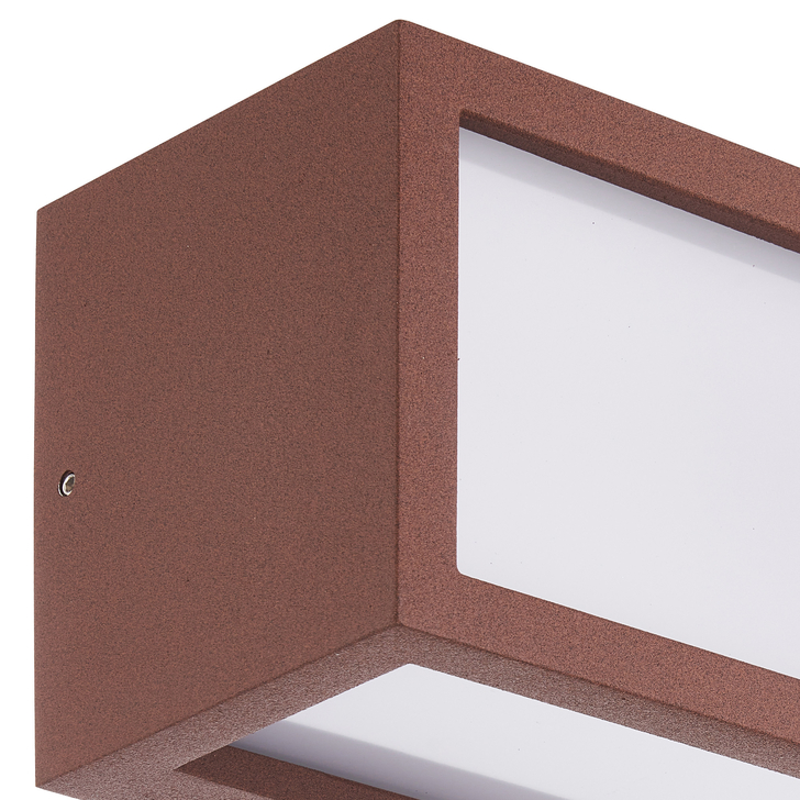 Mantra Utah Brown Rectangular Exterior Bulkhead Light Complete With Opal Lens - IP65