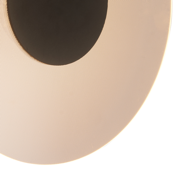 Mantra Venus Large Black Round Led Wall Light - 3000K