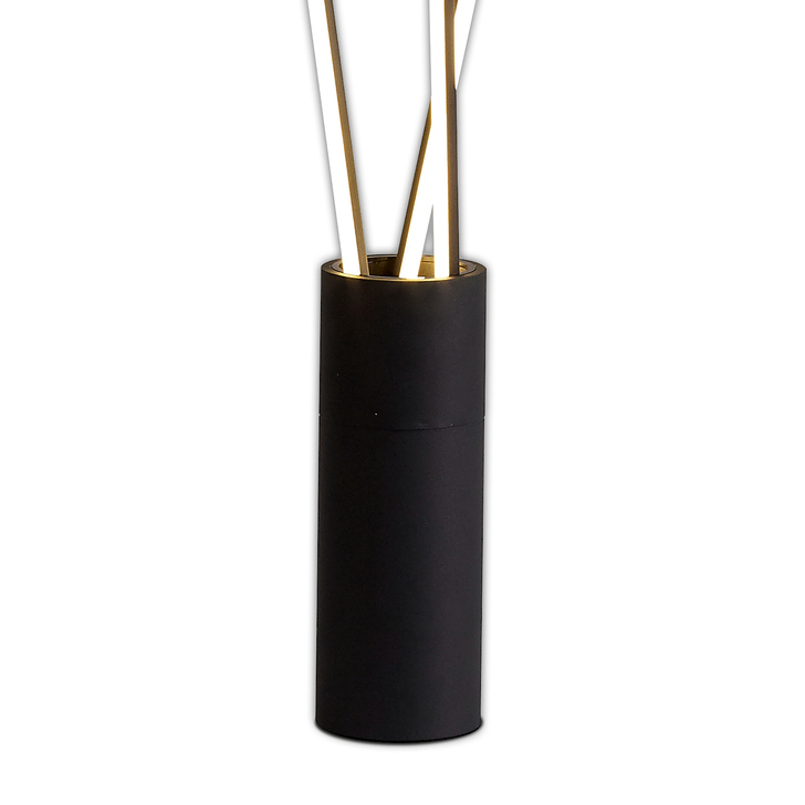 Mantra Vertical Black Slim 3 Light Led Dimmable Floor Lamp - 3000K