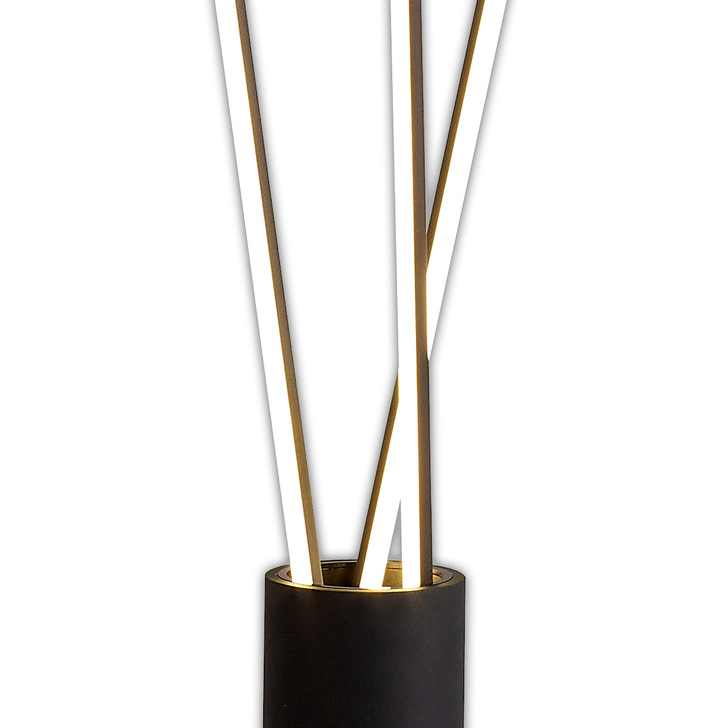 Mantra Vertical Black Slim 3 Light Led Dimmable Floor Lamp - 3000K