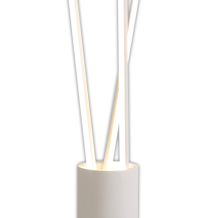 Mantra Vertical White Slim 3 Light Led Dimmable Floor Lamp - 3000K