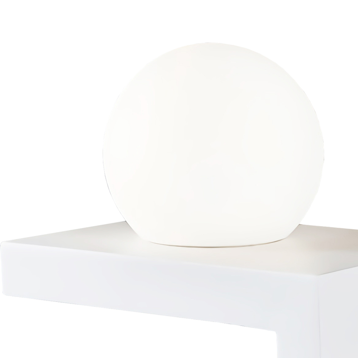 Mantra Zanzibar White Led Globe Wall Light Complete With Induction Charger - 3000K