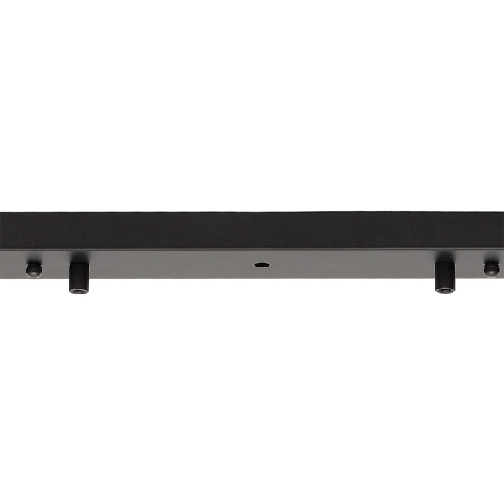 Matt Black 4 Hole Linear Ceiling Bar Plate With Cable Clamps