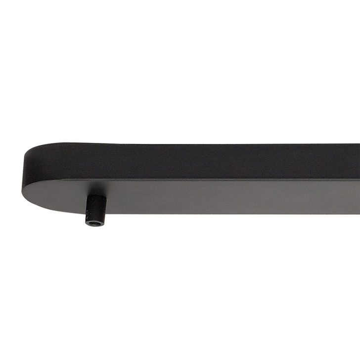 Matt Black 5 Hole Linear Ceiling Bar Plate With Cable Clamps