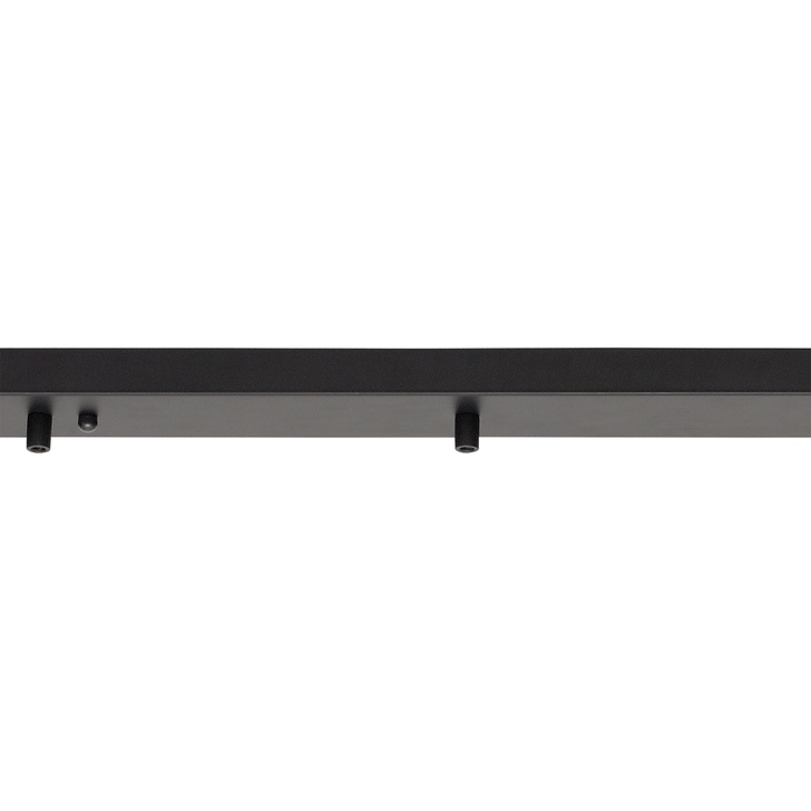 Matt Black 5 Hole Linear Ceiling Bar Plate With Cable Clamps