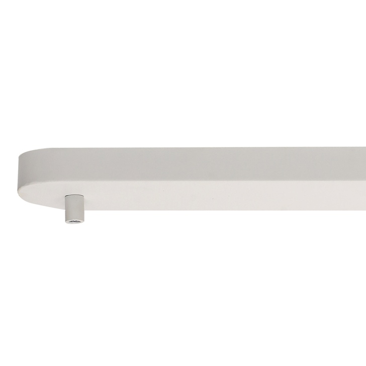 Matt White 4 Hole Linear Ceiling Bar Plate With Cable Clamps