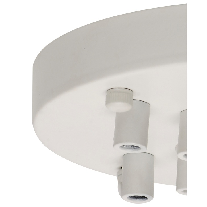 Matt White 9 Hole Ceiling Rose With Cable Clamps