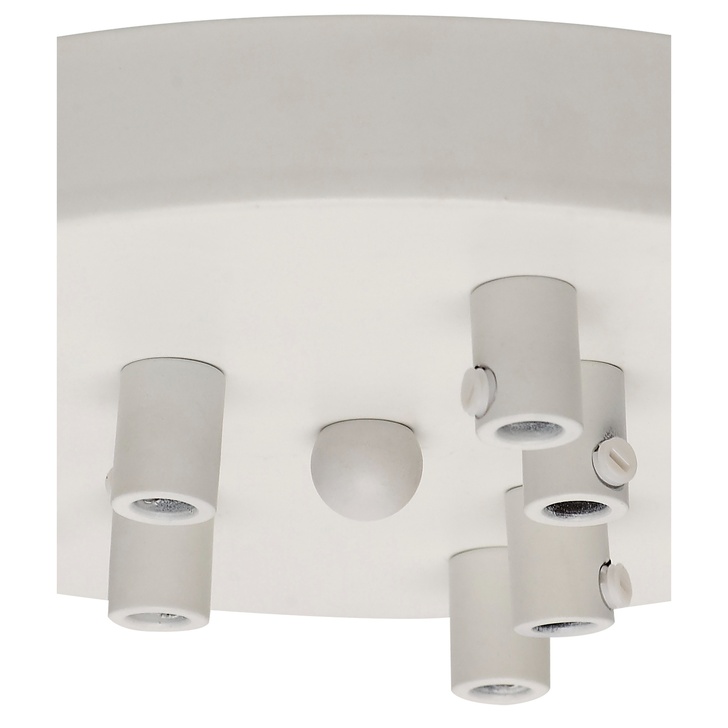 Matt White 9 Hole Ceiling Rose With Cable Clamps