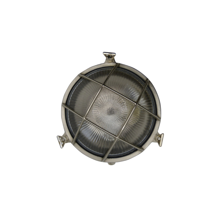 Navigator Grand Cabin Satin Nickel Circular Bulkhead - IP64, Solid Brass, Coastal