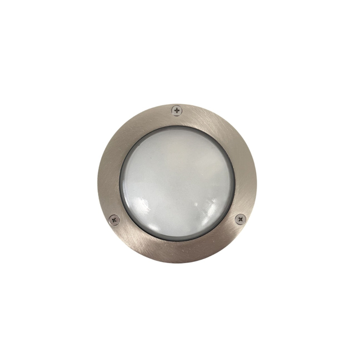 Navigator Marina Satin Nickel Circular Bulkhead - IP64, Solid Brass, Coastal