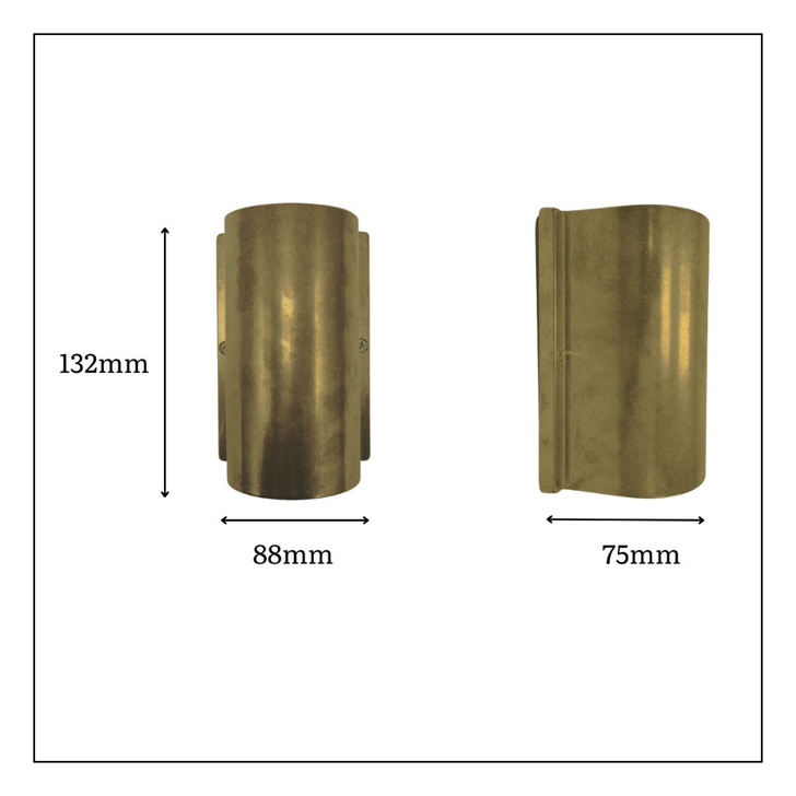 Navigator Pharos Compact Raw Brass Up And Down Exterior Wall Light - IP44, Solid Brass, Coastal