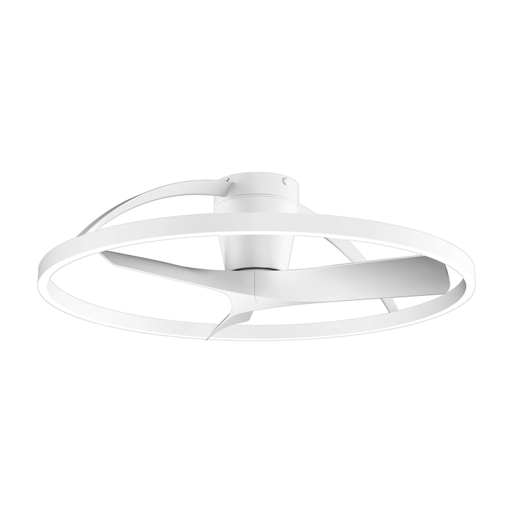 Nepal II Mini 75cm 32W LED Dimmable Light With Built-In 32W DC Reversible Fan: White Finish c/w Remote Control: 4000lm