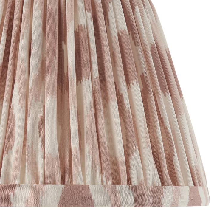 Neutral Ikat Fabric 20cm Shade - E14/E27/B22 With Fixed Metal Gimbal