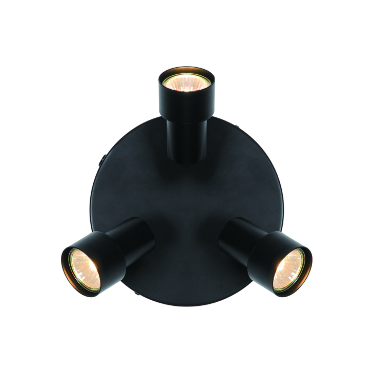 Nordlux Boston 3-rondel Ceiling Light Black