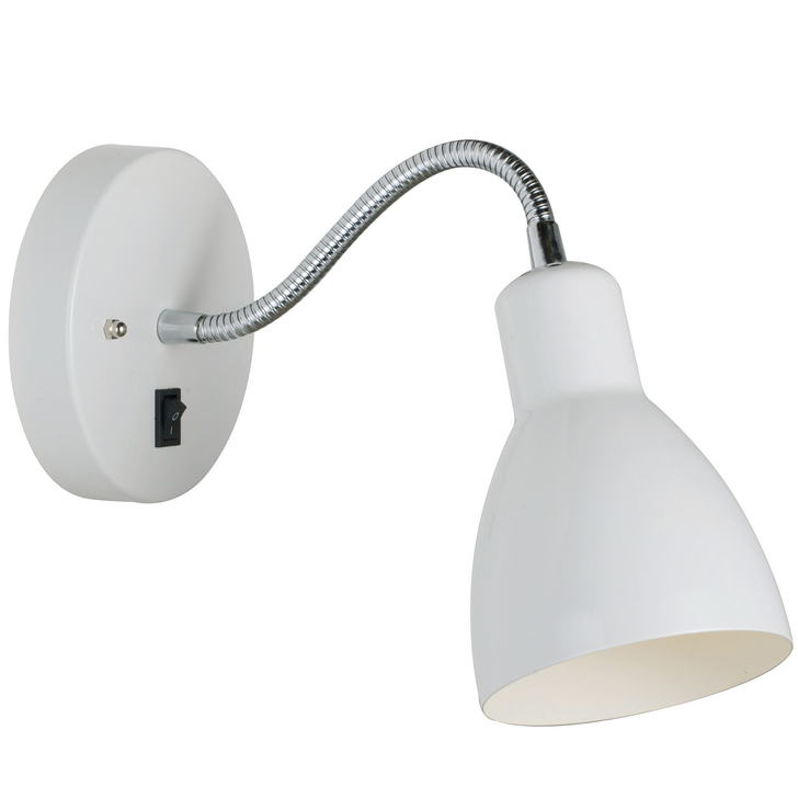 Nordlux Cyclone White Adjustable Plug In Wall Light