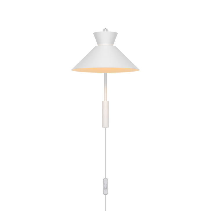 Nordlux Dial White Adjustable Metal Plug In Wall Light