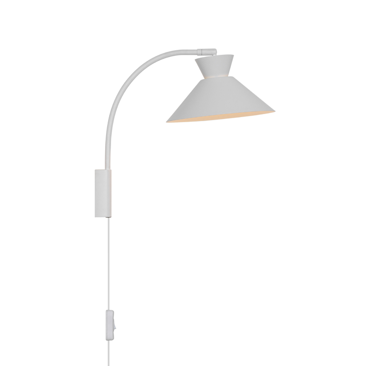 Nordlux Dial White Adjustable Metal Plug In Wall Light