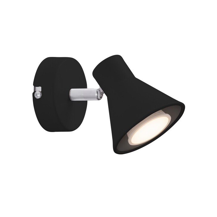 Nordlux Eik Black Adjustable Plug In Wall Light