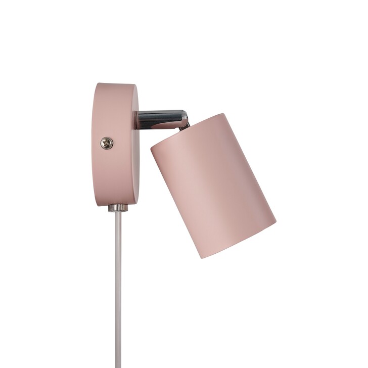 Nordlux Explore Dusty Rose Adjustable Plug In Wall Light
