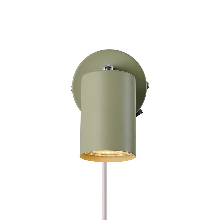 Nordlux Explore Green Adjustable Plug In Wall Light