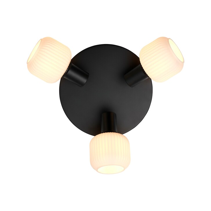Nordlux Milford Mini 3-Rondel Ceiling Light Black