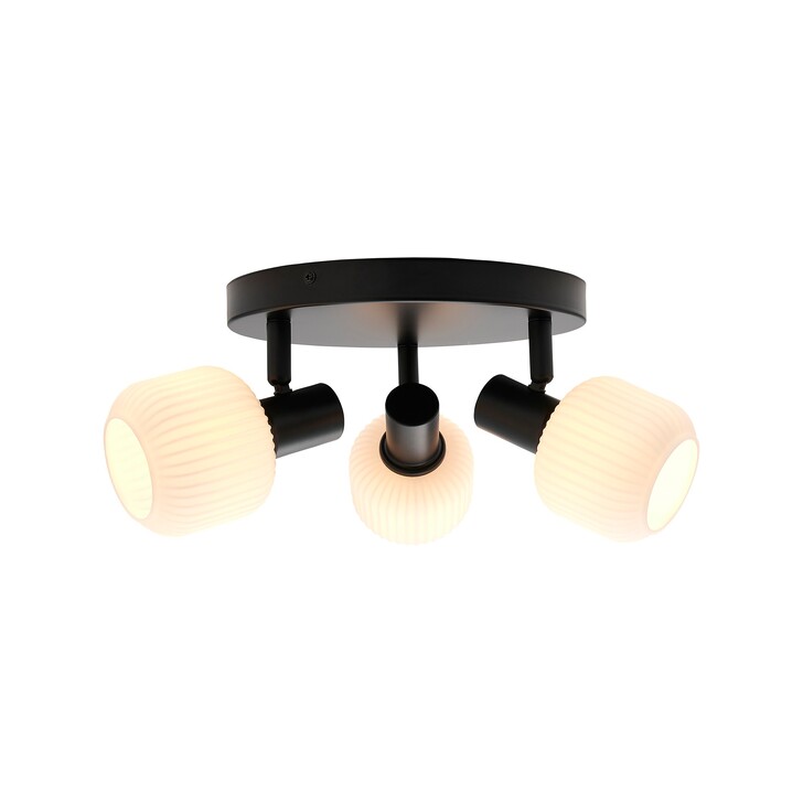 Nordlux Milford Mini 3-Rondel Ceiling Light Black