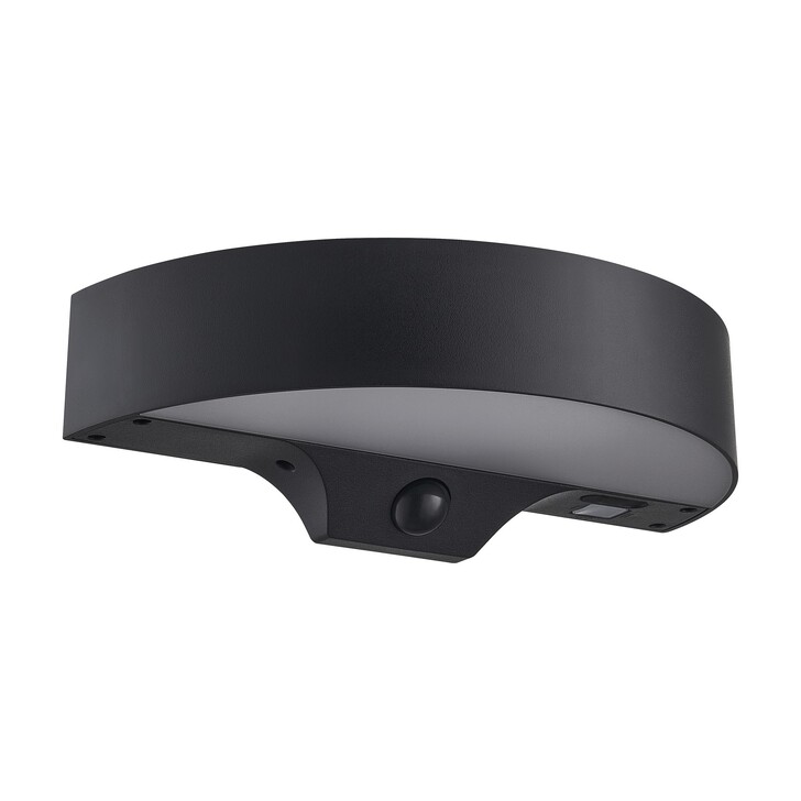 Nordlux Monay Round Solar Wall Light Black