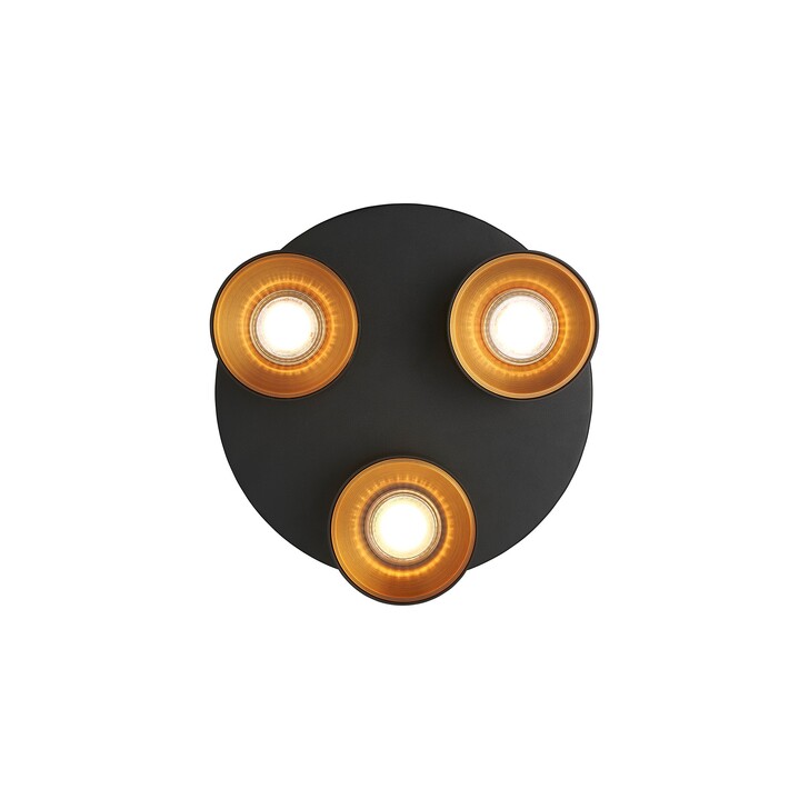 Nordlux Pitcher 3-Rondel Spot Light Black