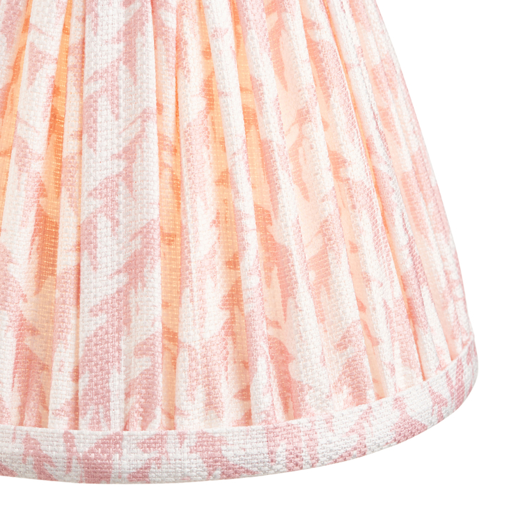 Peachy Keen Leaf Patterned 16cm Lampshade - Golf/Candle Clip
