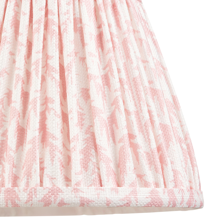 Peachy Keen Leaf Patterned 20cm Lampshade - E14/E27/B22 With Fixed Metal Gimbal