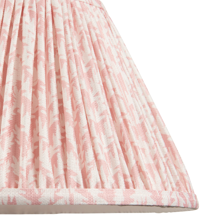 Peachy Keen Leaf Patterned 30cm Lampshade - E14/E27/B22 With Fixed Metal Gimbal