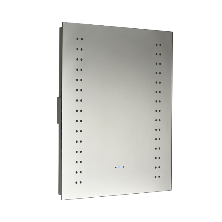 Perle Rectangular Bathroom Mirror With CCT LED Lights, Motion Sensor & Shaver Socket