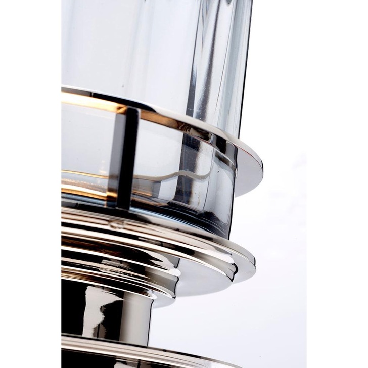 Quintiesse Arno Smoke Glass Table Lamp Complete With Polished Nickel Metalwork - QN-ARNO-SMOKE-PN