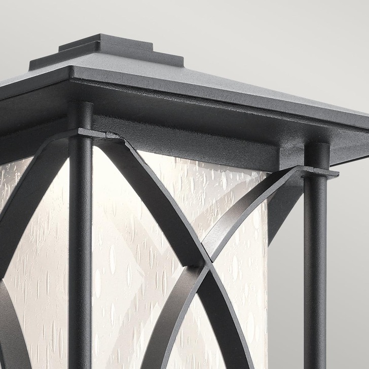 Quintiesse Ashbern 1 Light Medium Exterior Wall Lantern In Textured Black IP44 - QN-ASHBERN-M