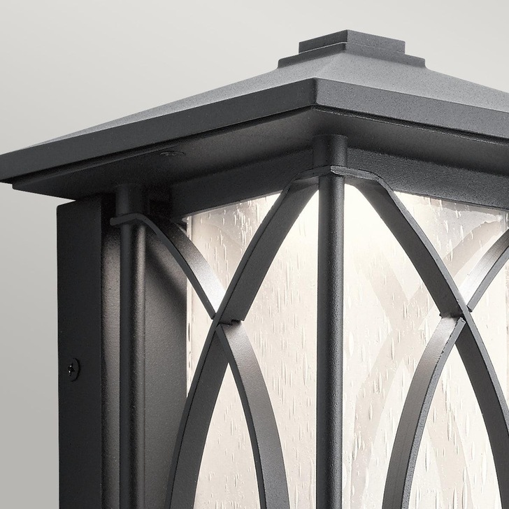 Quintiesse Ashbern 1 Light Small Exterior Wall Lantern In Textured Black IP44 - QN-ASHBERN-S