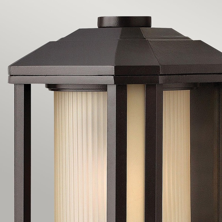 Quintiesse Castelle 1 Light Small Outdoor Wall Lantern In Bronze Complete With RIbbed Etched Glass - IP44 - QN-CASTELLE-S-BZ