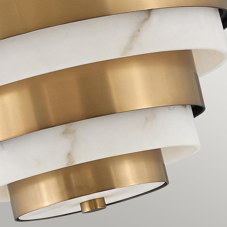 Quintiesse Echelon Heritage Barss 3 Light Semi-flush Mount Ceiling Light - QN-ECHELON-SF