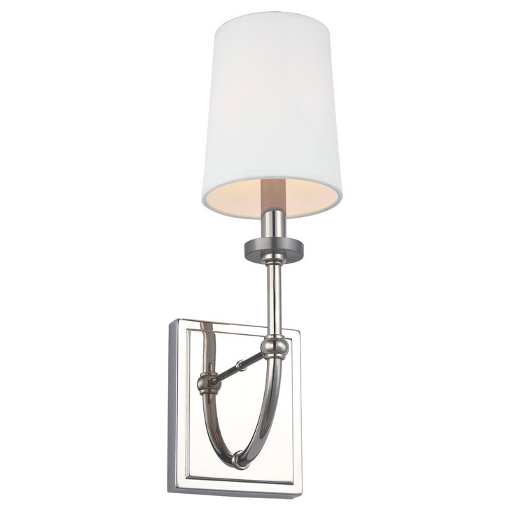 Quintiesse Felixstowe Single Bathroom Wall Light In Polished Chrome Complete With Scallop Shade IP44 - QN-FELIXSTOWE1-C