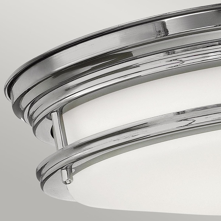 Quintiesse Hadrian 2 Light Flush Mount In Chrome Complete With Opal Glass - QN-HADRIAN-FS-CM-OPAL