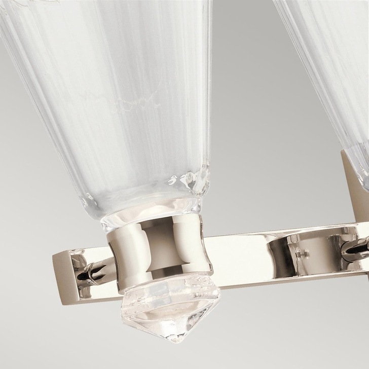 Quintiesse Kayva LED 4 Arm Dual-lit Wall Light In Polished Nickel - QN-KAYVA4-PN