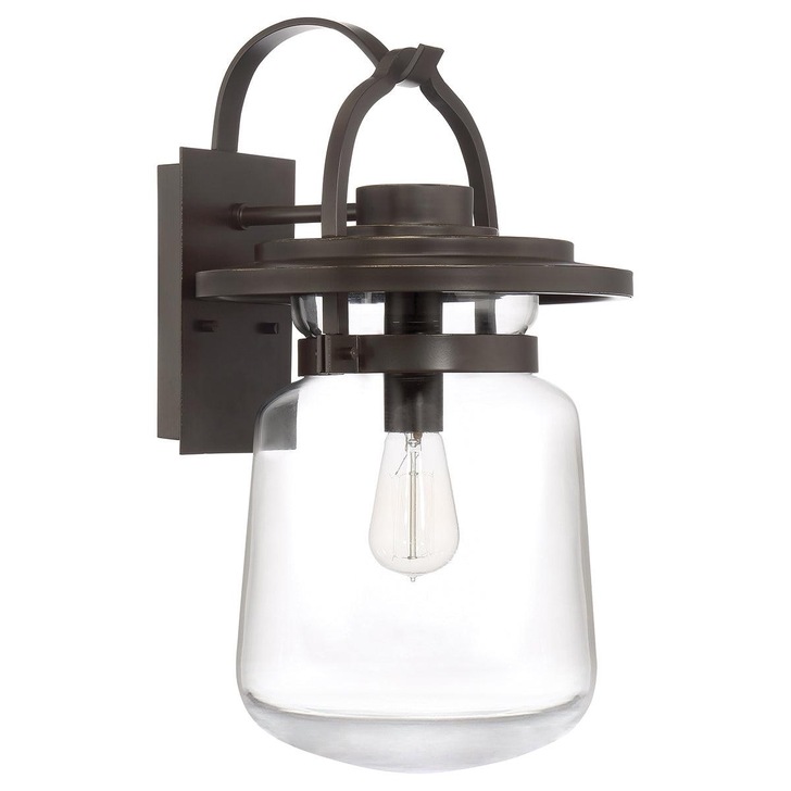 Quintiesse Lasalle 1 Light Large Outdoor Wall Lantern In Bronze Complete With Clear Glass - IP44 - QN-LASALLE-L-WT