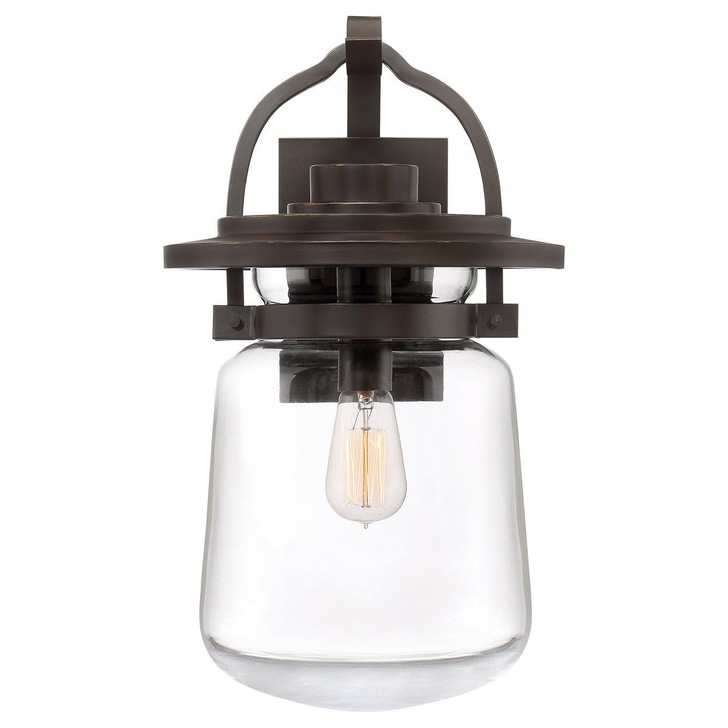 Quintiesse Lasalle 1 Light Large Outdoor Wall Lantern In Bronze Complete With Clear Glass - IP44 - QN-LASALLE-L-WT