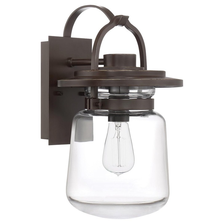 Quintiesse Lasalle 1 Light Medium Outdoor Wall Lantern In Bronze Complete With Clear Glass - IP44 - QN-LASALLE-M-WT