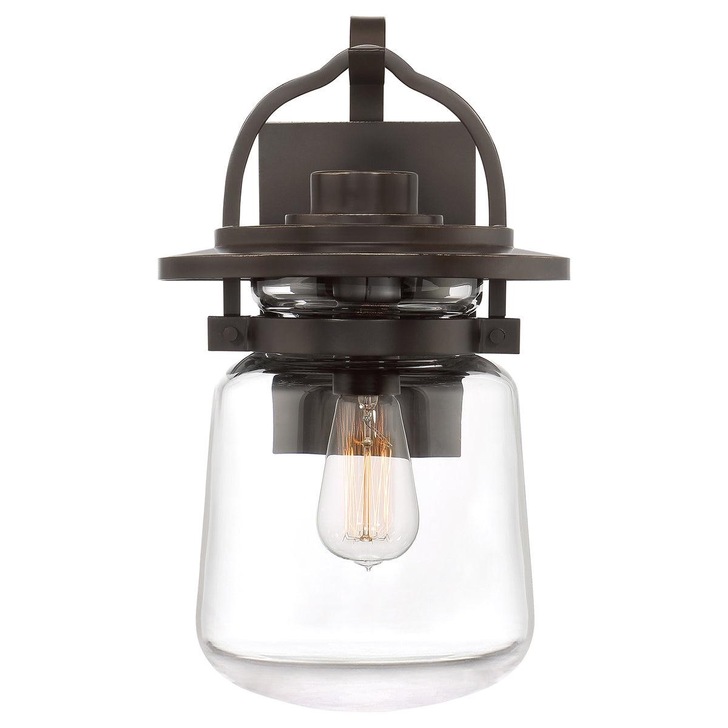 Quintiesse Lasalle 1 Light Medium Outdoor Wall Lantern In Bronze Complete With Clear Glass - IP44 - QN-LASALLE-M-WT