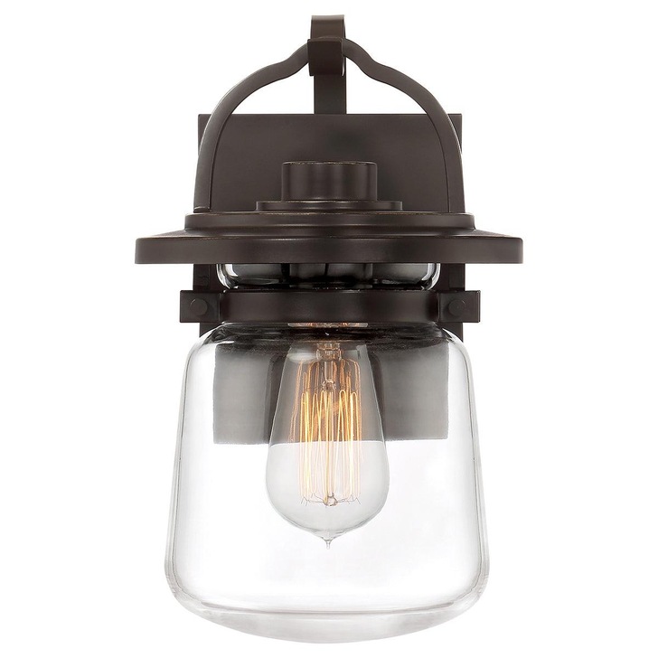 Quintiesse Lasalle 1 Light Small Outdoor Wall Lantern In Bronze Complete With Clear Glass - IP44 - QN-LASALLE-S-WT