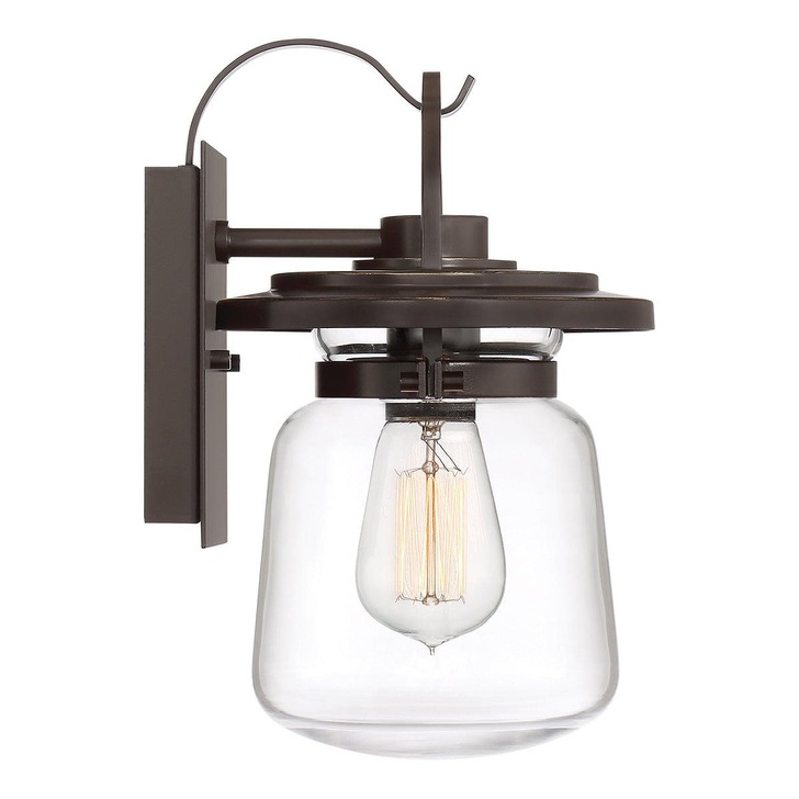 Quintiesse Lasalle 1 Light Small Outdoor Wall Lantern In Bronze Complete With Clear Glass - IP44 - QN-LASALLE-S-WT