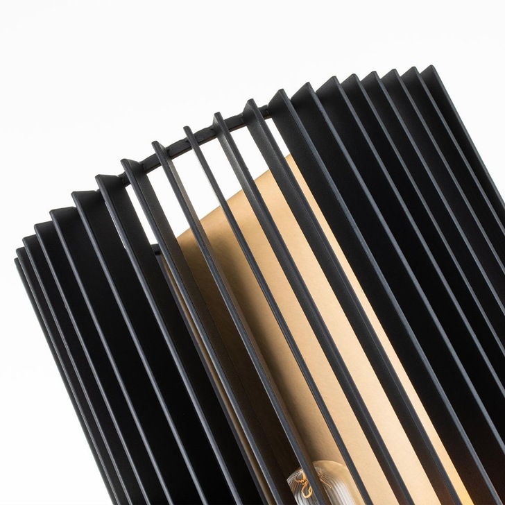 Quintiesse Linara 1 Light Wall Light In Black And Natural Brass - QN-LINARA1-BK