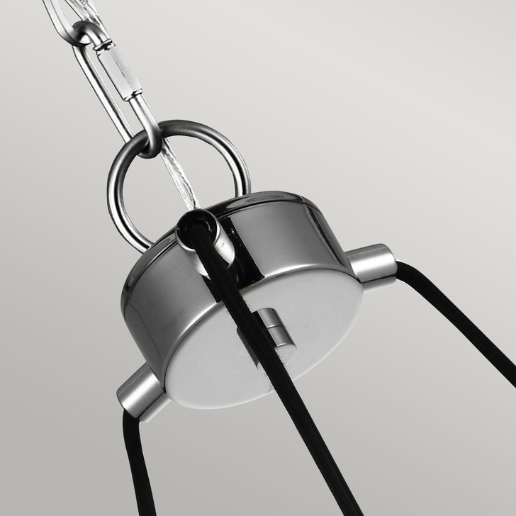 Quintiesse Loras 3 Light Chandelier In Polished Chrome Complete WIth Clear Seeeded Glasses - QN-LORAS3