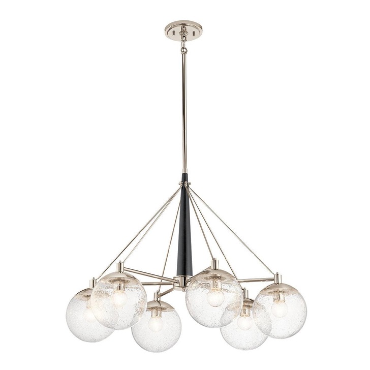 Quintiesse Marilyn 6 Light Chandelier In Polished Nickel - QN-MARILYN6